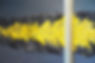 Dettaglio quadro astratto materico con colori giallo e nero all'Hotel Maritan di Padova
