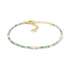 Bracciale in argento 925‰ dorato con radice di smeraldo e perle collezione Storia di Luce Gift&Color Comete Gioielli