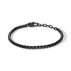 Bracciale uomo Chain Comete Gioielli in acciaio satinato con PVD nero e design a catena dal carattere moderno ed elegante.