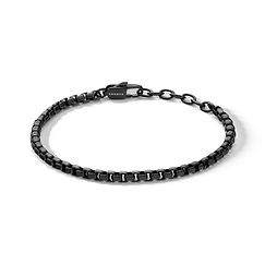 Bracciale uomo Chain Comete Gioielli in acciaio satinato con PVD nero e design a catena dal carattere moderno ed elegante.