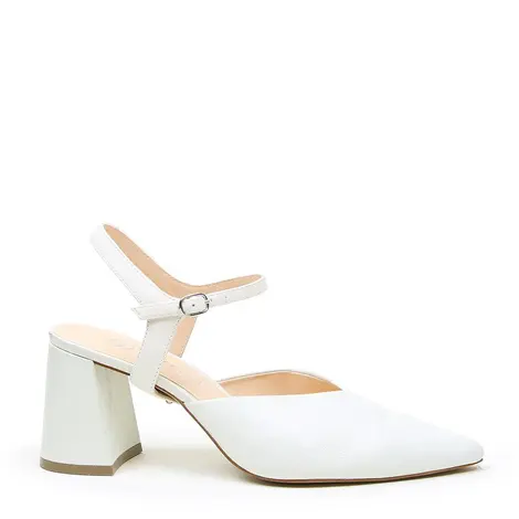 White V Mule + Jackie Strap