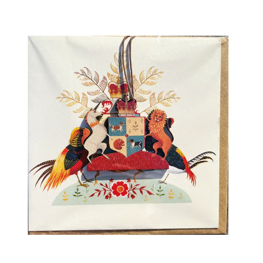 Pleasant Pheasants Card and Crest Decoration