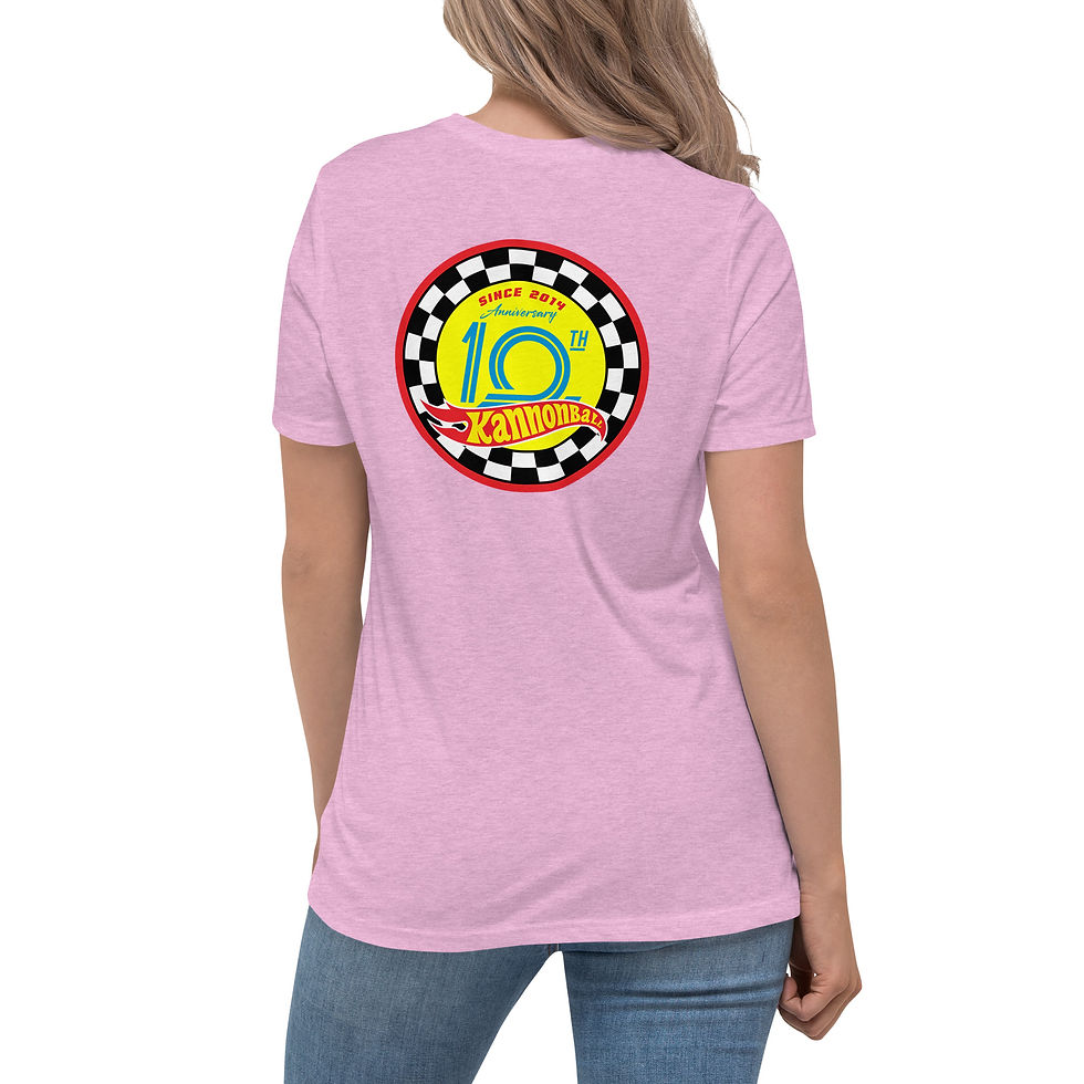 Thumbnail: KANNONBALL RALLY "HOT WHEELS" Women's Relaxed T-Shirt