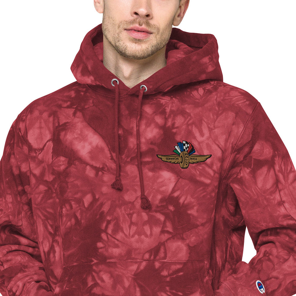 Thumbnail: The Kannonball Rally NEW Unisex Champion tie-dye hoodie "INDY"