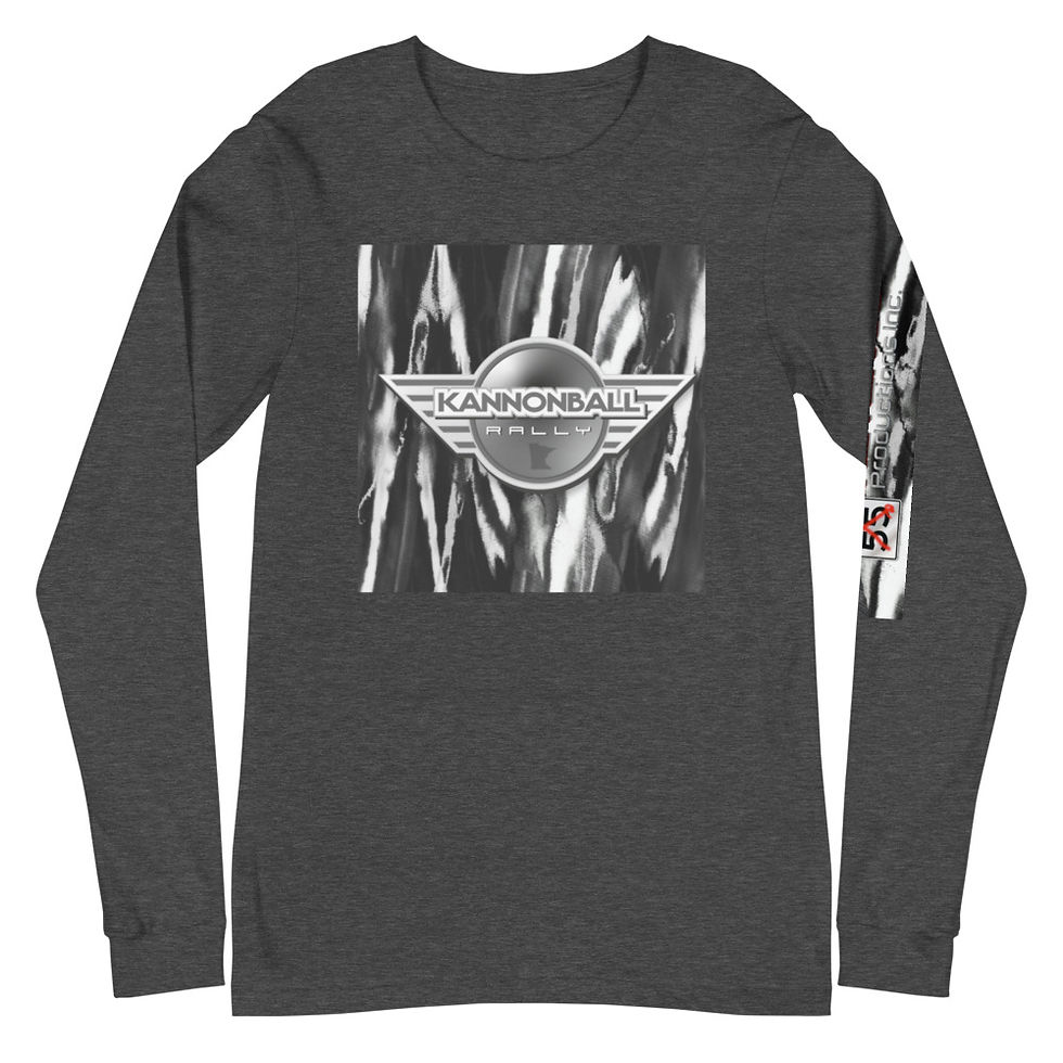 Thumbnail: Black Tie-Dye Kannonball Rally Unisex Long Sleeve Tee