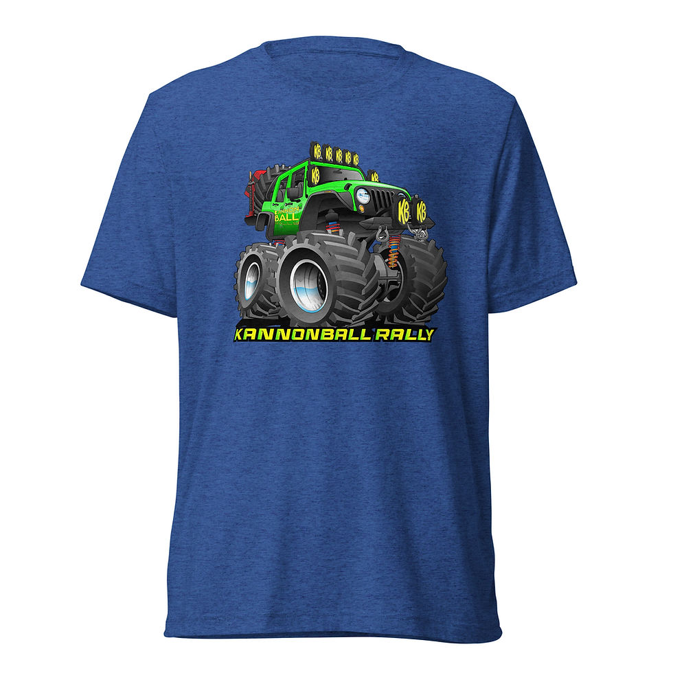 Thumbnail: KANNONBALL RALLY "MONSTER TRUCK" Short Sleeve TRI-BLEND T-Shirt