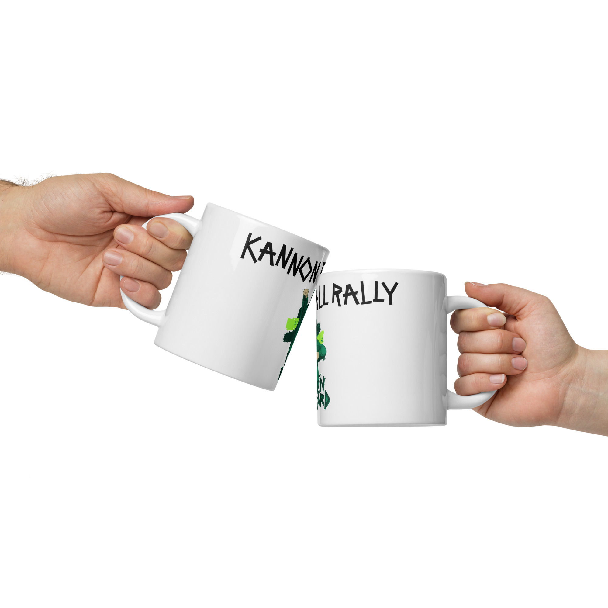The KannonFALL Rally Green Bastard White Glossy Mug!