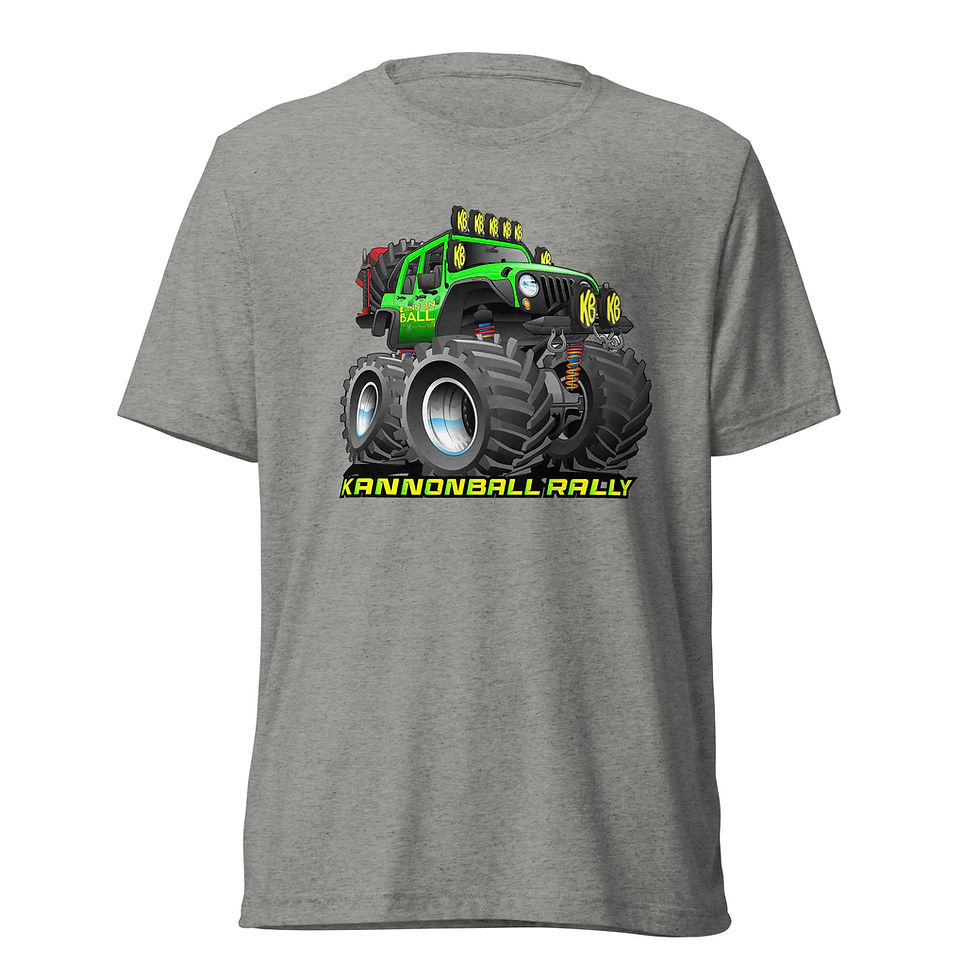 Thumbnail: KANNONBALL RALLY "MONSTER TRUCK" Short Sleeve TRI-BLEND T-Shirt