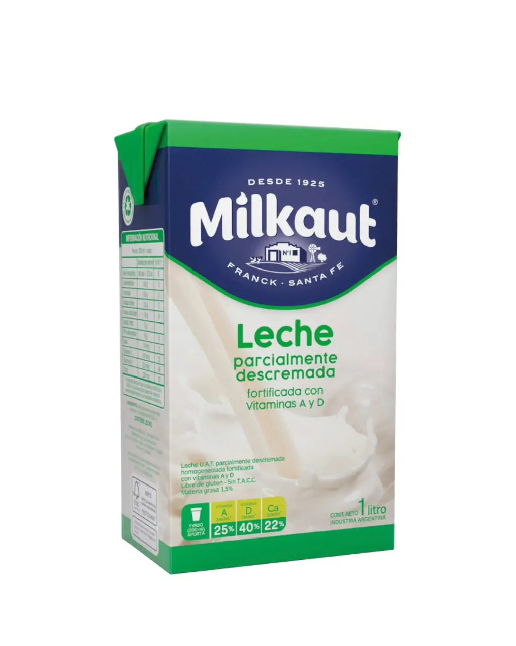 Leche Descremada Milkaut 12 x 1 litro