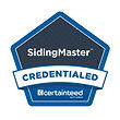 Metro Elite Roofing & Siding recognized as a CertainTeed SidingMaster™ credentialed contractor, showcasing professional siding expertise and certified installation standards.