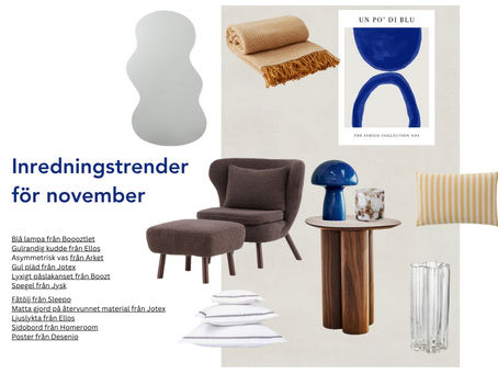 Inredningstrender att ha koll på i november