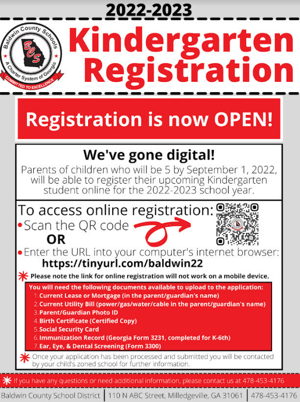 20222023 Kindergarten Registration is Now Open