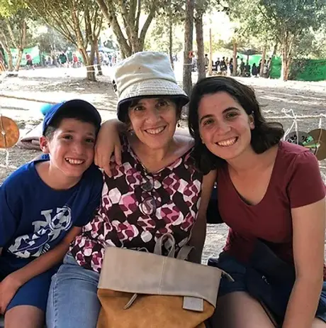 Debbie, Gabriella and Lior at Naom Camp .webp