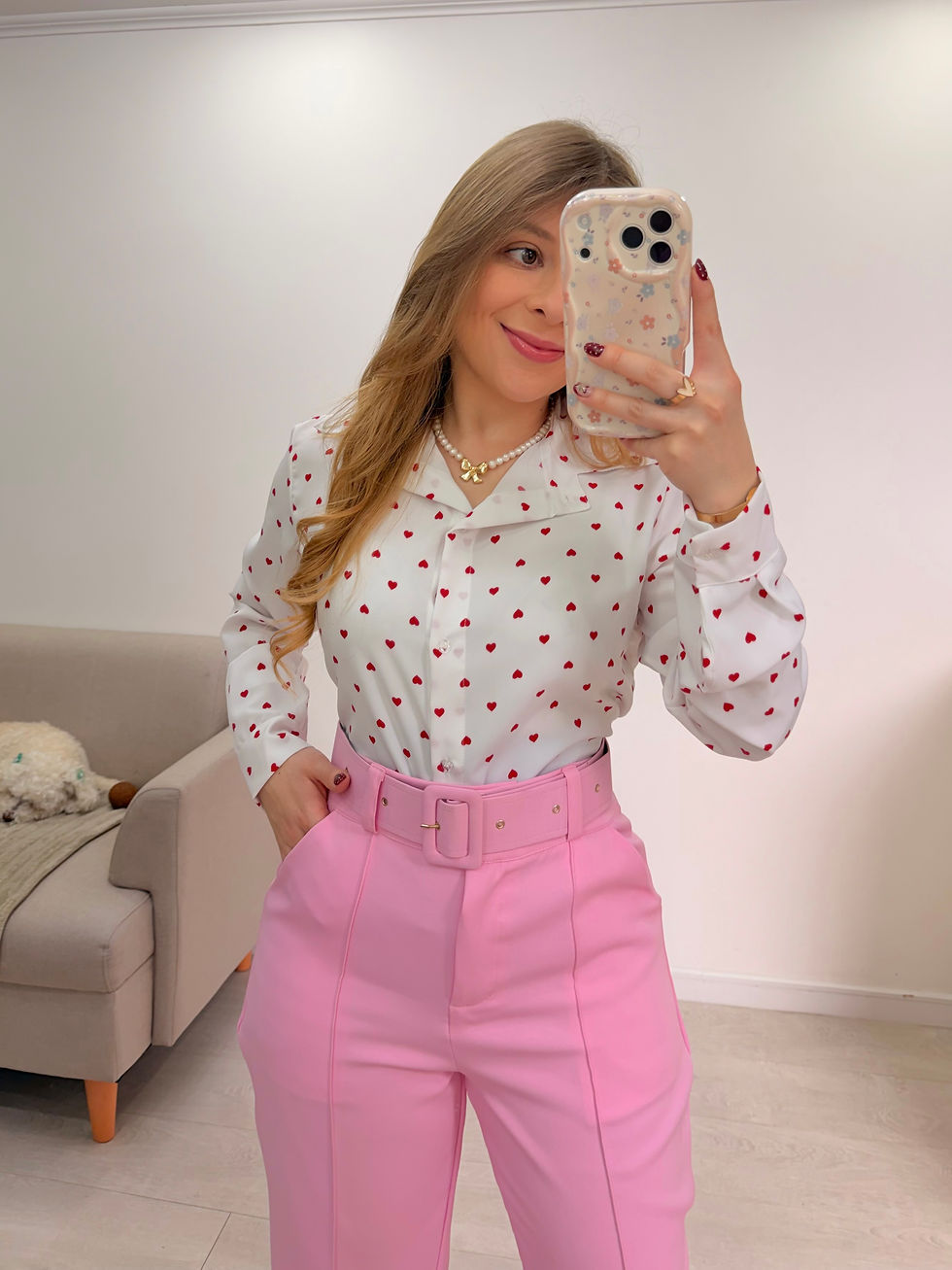 Miniatura: Camisa de corazoncitos