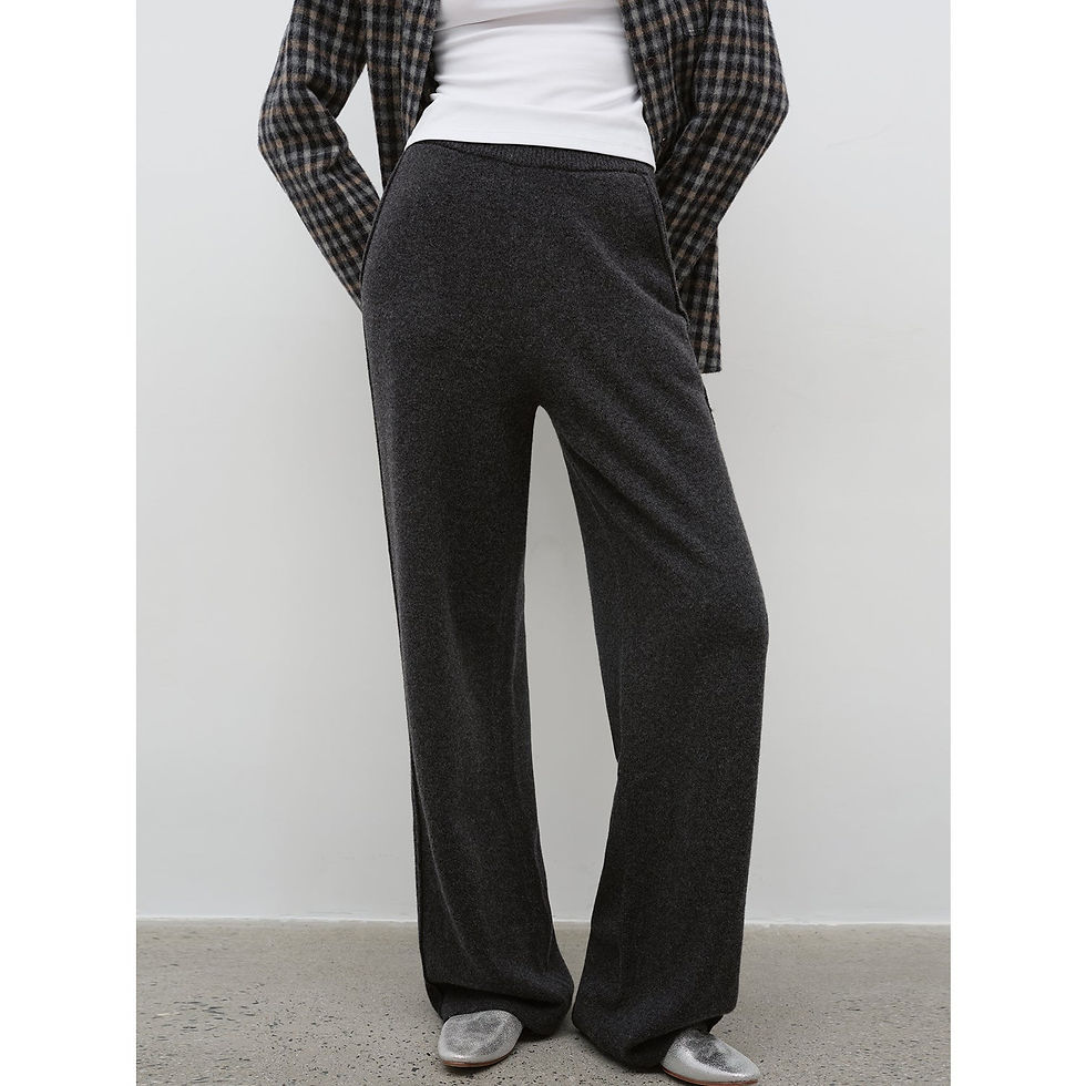 Thumbnail: "Relaxed Encounter" Stylish Casual Sports Wool Knit Hoodie and Straight-Leg
