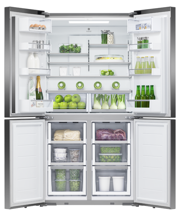 Thumbnail: Freestanding Quad Door Refrigerator Freezer, 90.5cm, 538L
