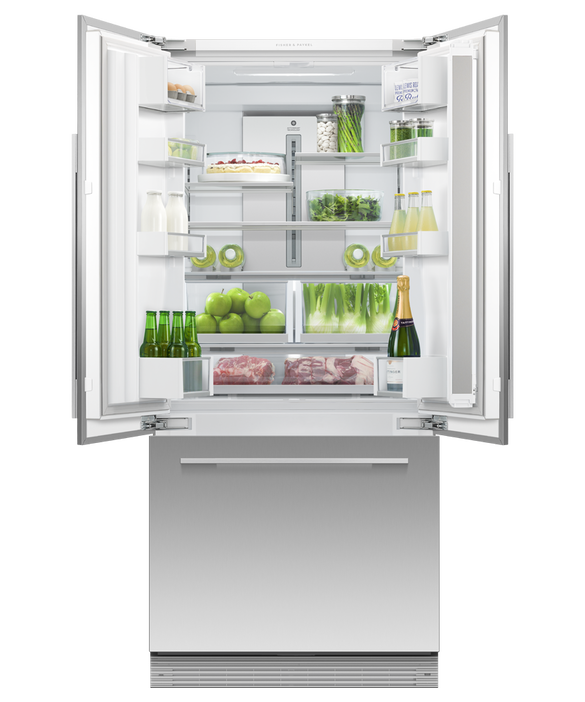 Thumbnail: Integrated French Door Refrigerator Freezer, 80cm, Ice & Water