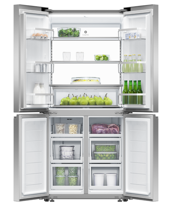 Thumbnail: Freestanding Quad Door Refrigerator Freezer, 79cm, 498L