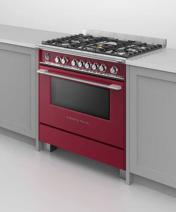 Thumbnail: Freestanding Cooker, Dual Fuel, 90cm, 5 Burners, Self-cleaning