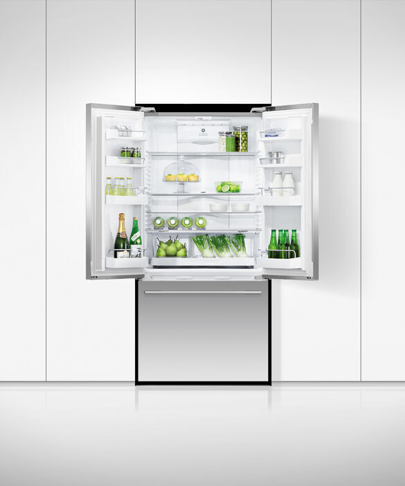 Thumbnail: Freestanding French Door Refrigerator Freezer, 79cm, 487L, Ice & Water