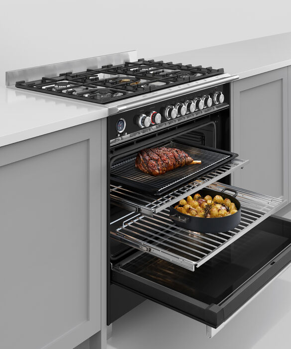 Thumbnail: Freestanding Cooker, Dual Fuel, 90cm, 5 Burners, Self-cleaning