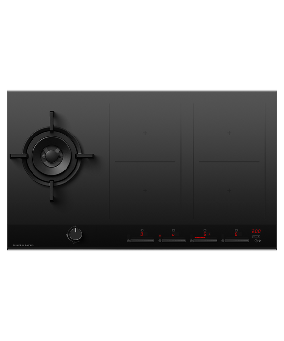 Gas + Induction Cooktop, 90cm, 1 Burner, 4 Zones with SmartZone, LPG