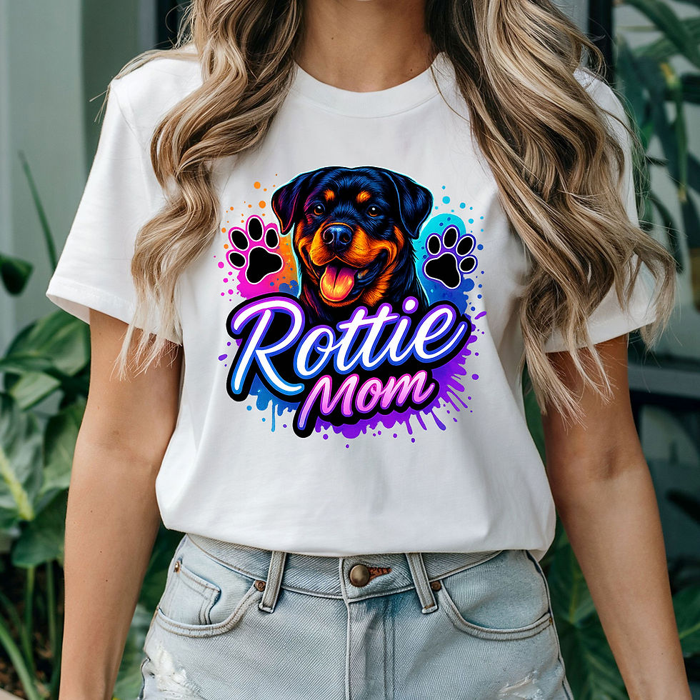 Rottweiler dog mom graphic tee