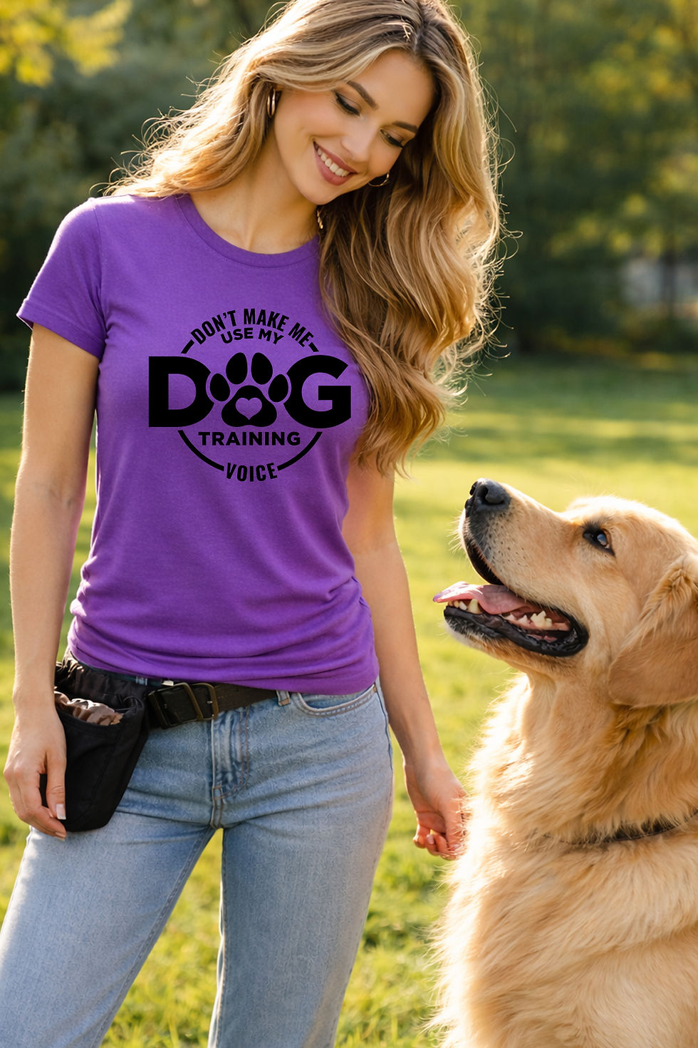 Don’t make me use my dog training voice funny dog t-shirt