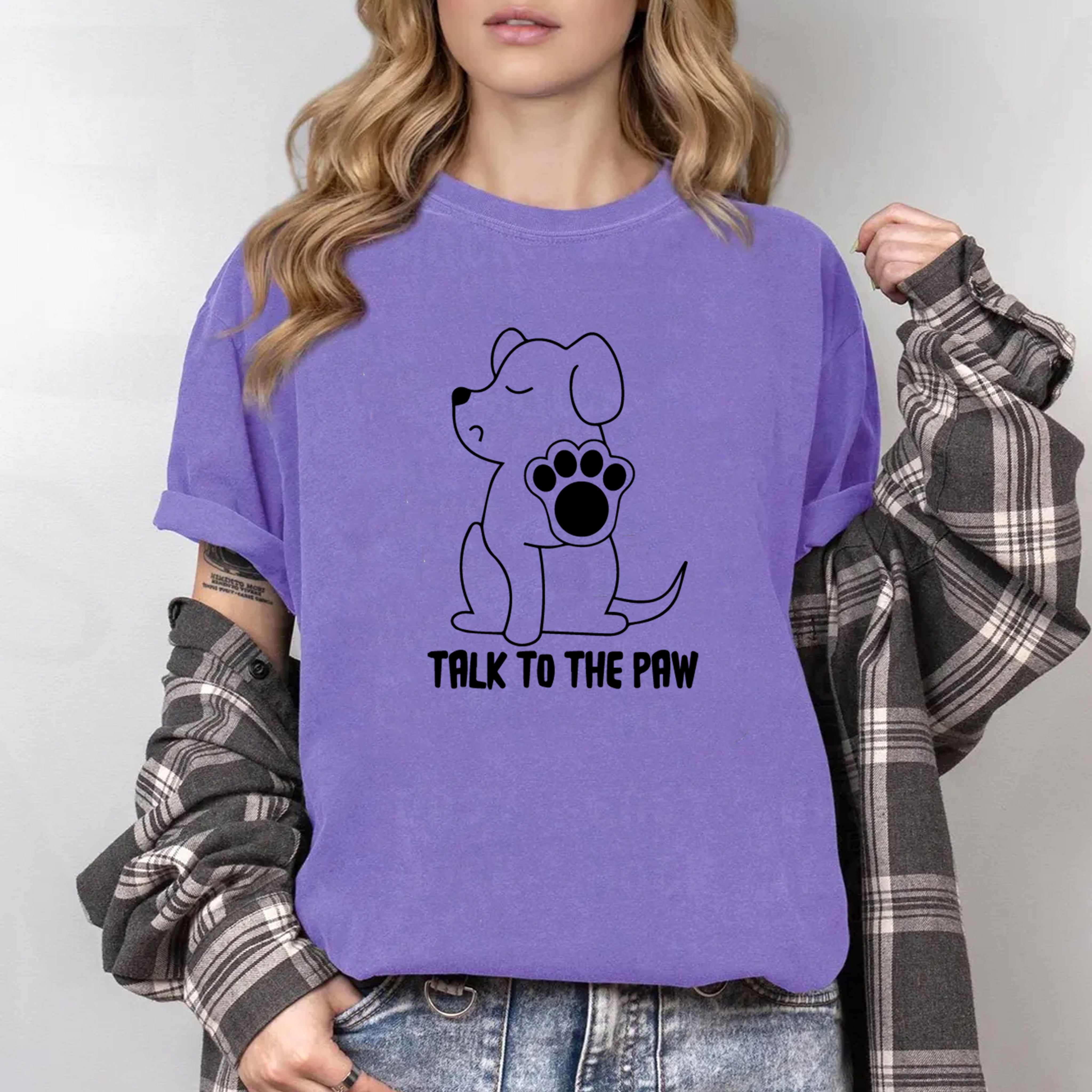 “Talk to the Paw” Funny Dog T-Shirt | Unisex Dog Lover Tee | Cute Pet Owner Gift