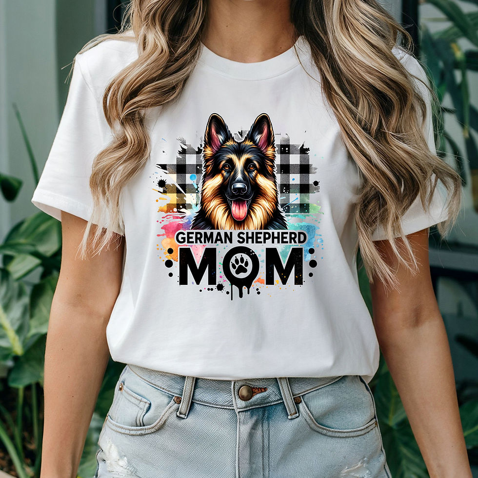 German Shepherd dog mom watercolor shirt