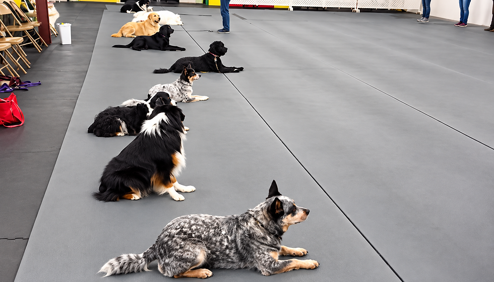 Successful dog training means practicing around different distractions, at different distances and for gradually longer durations.