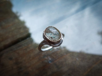 New White Green Garden Quartz Ring【8】