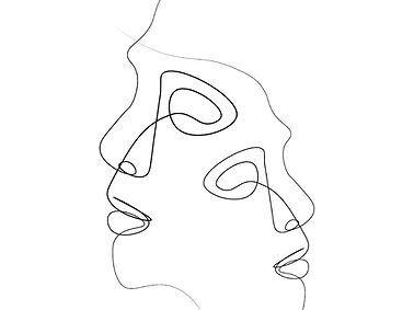 124525651-two-silhouettes-of-people-drawn-with-one-line-simple-vector-illustration-isolate