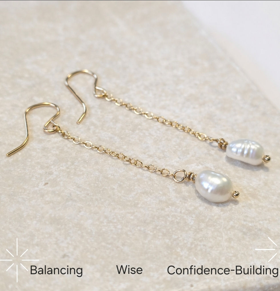 Pearl Nugget & Gold Dangle Drop Earrings