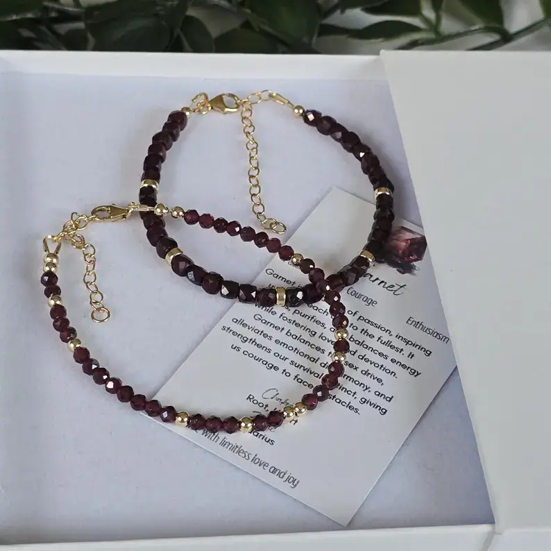 Thumbnail: Cubed Garnet Bracelet