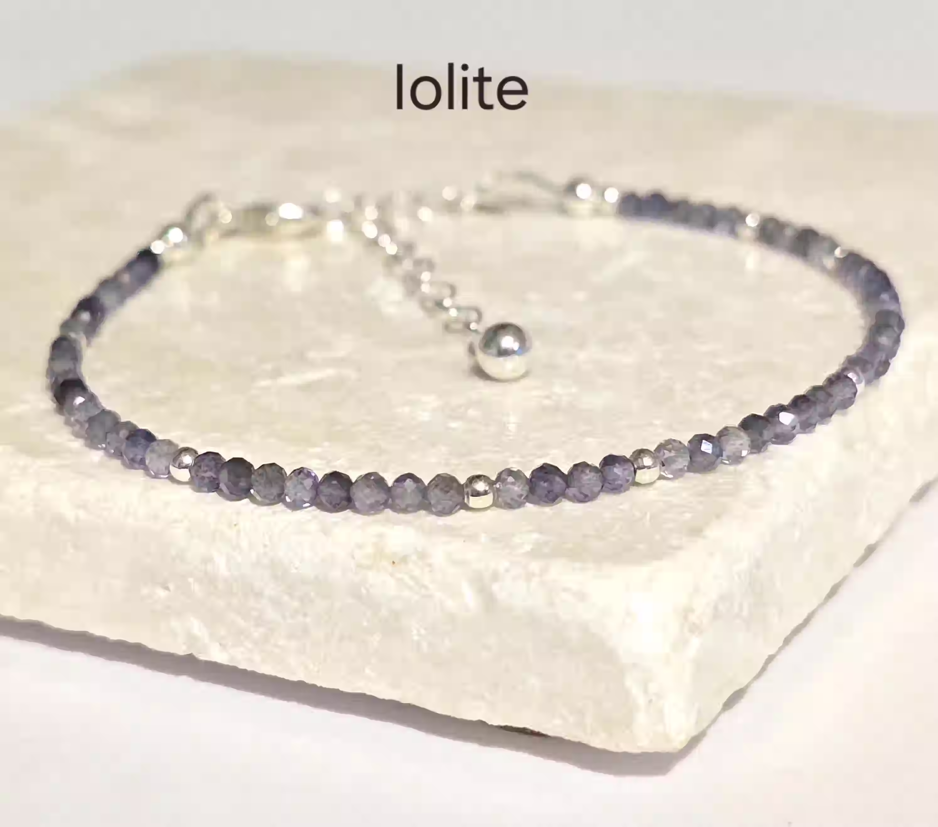 Iolite Beaded Bracelet