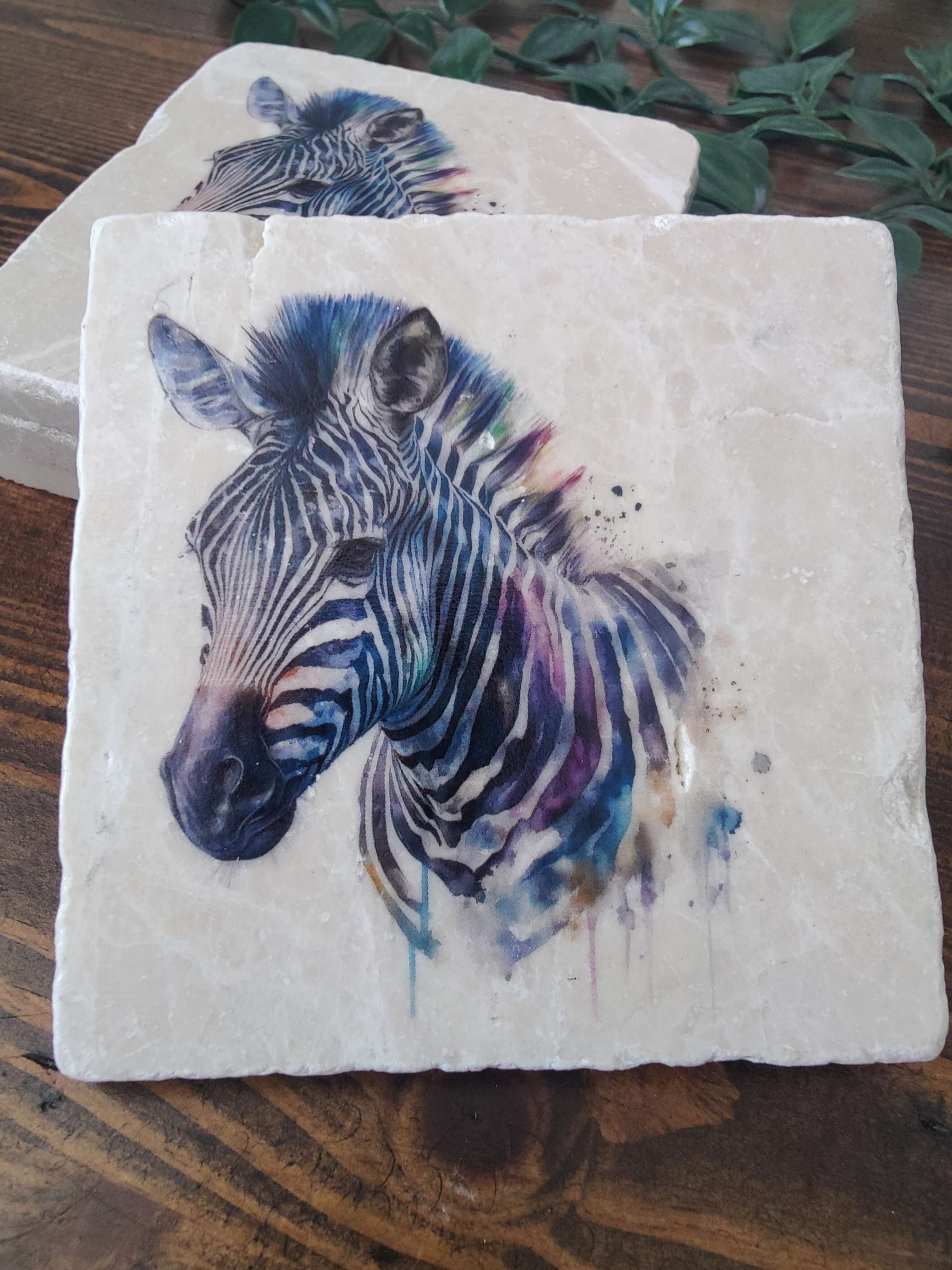 Zebra Stone Coasters