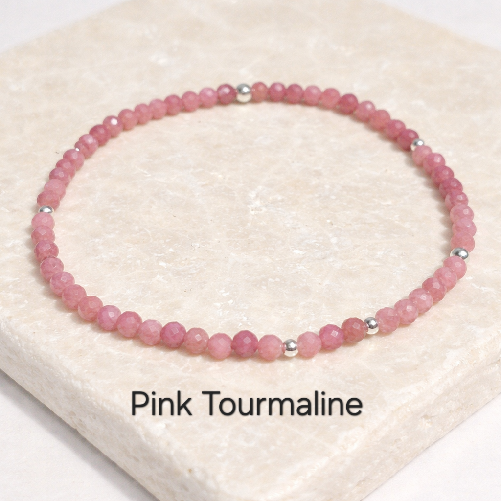 Pink Tourmaline Stretch Bracelet 