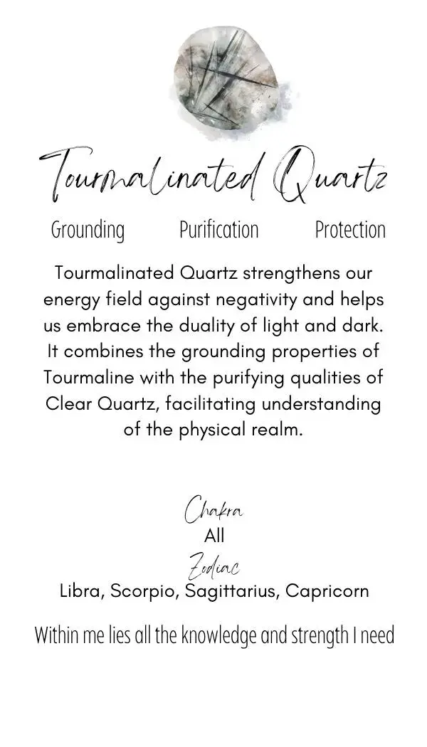 Thumbnail: Black Tourmalinated Quartz Stretch Bracelet