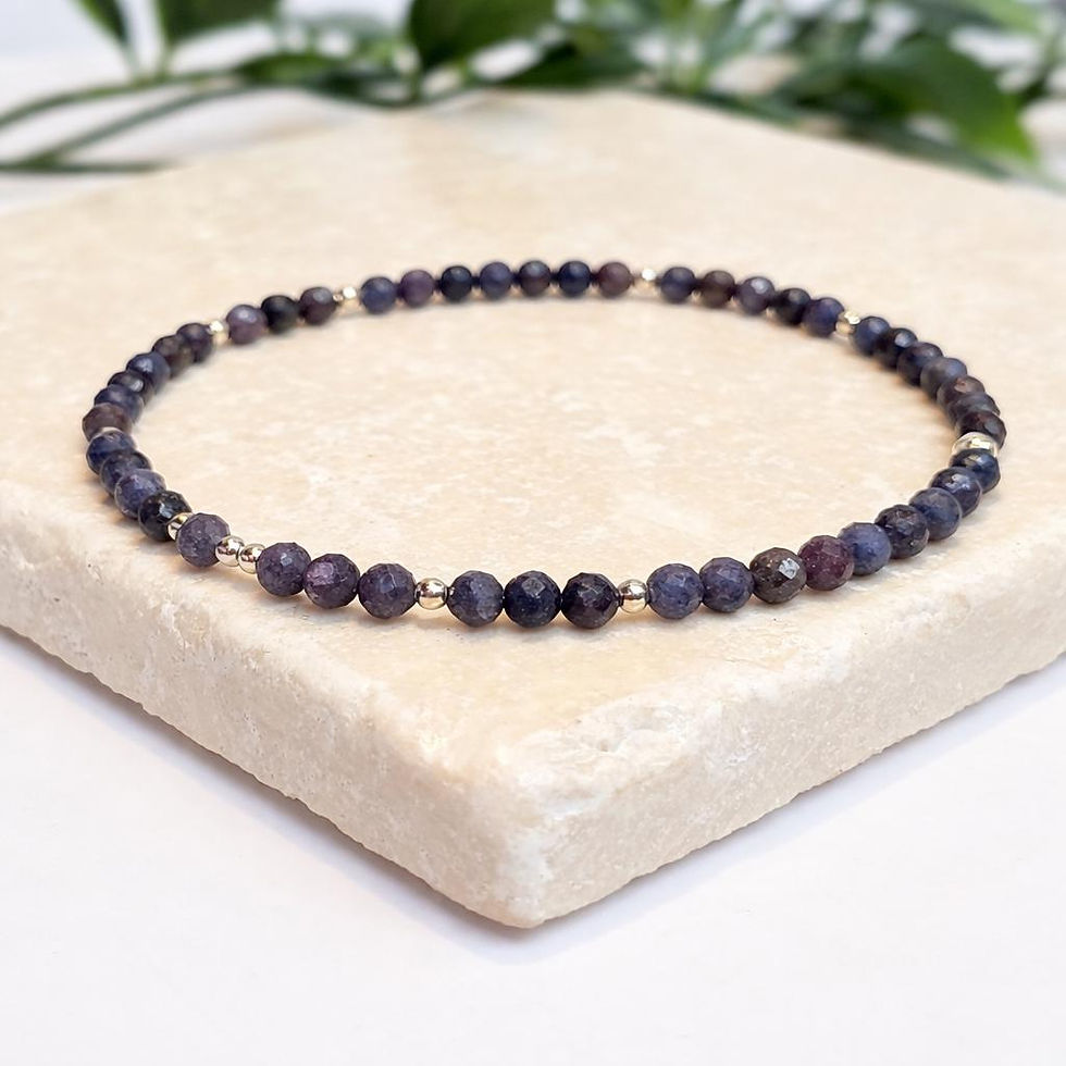 Thumbnail: Dainty Sapphire Stretch Bracelet