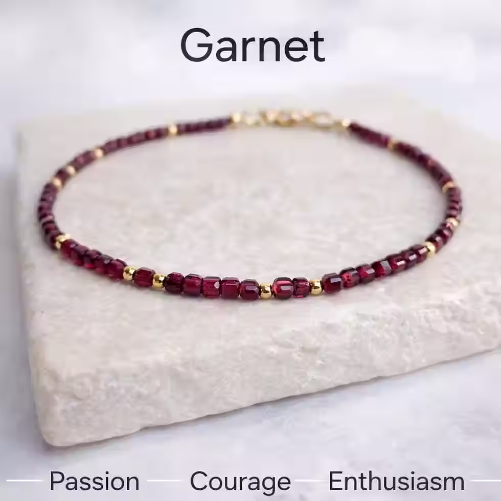 Thumbnail: Garnet Gemstone Bracelet
