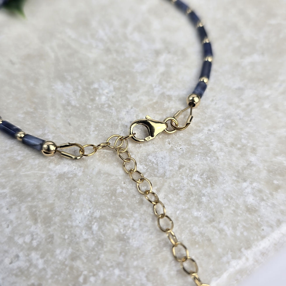 Thumbnail: Dainty Sodalite Gemstone Bracelet