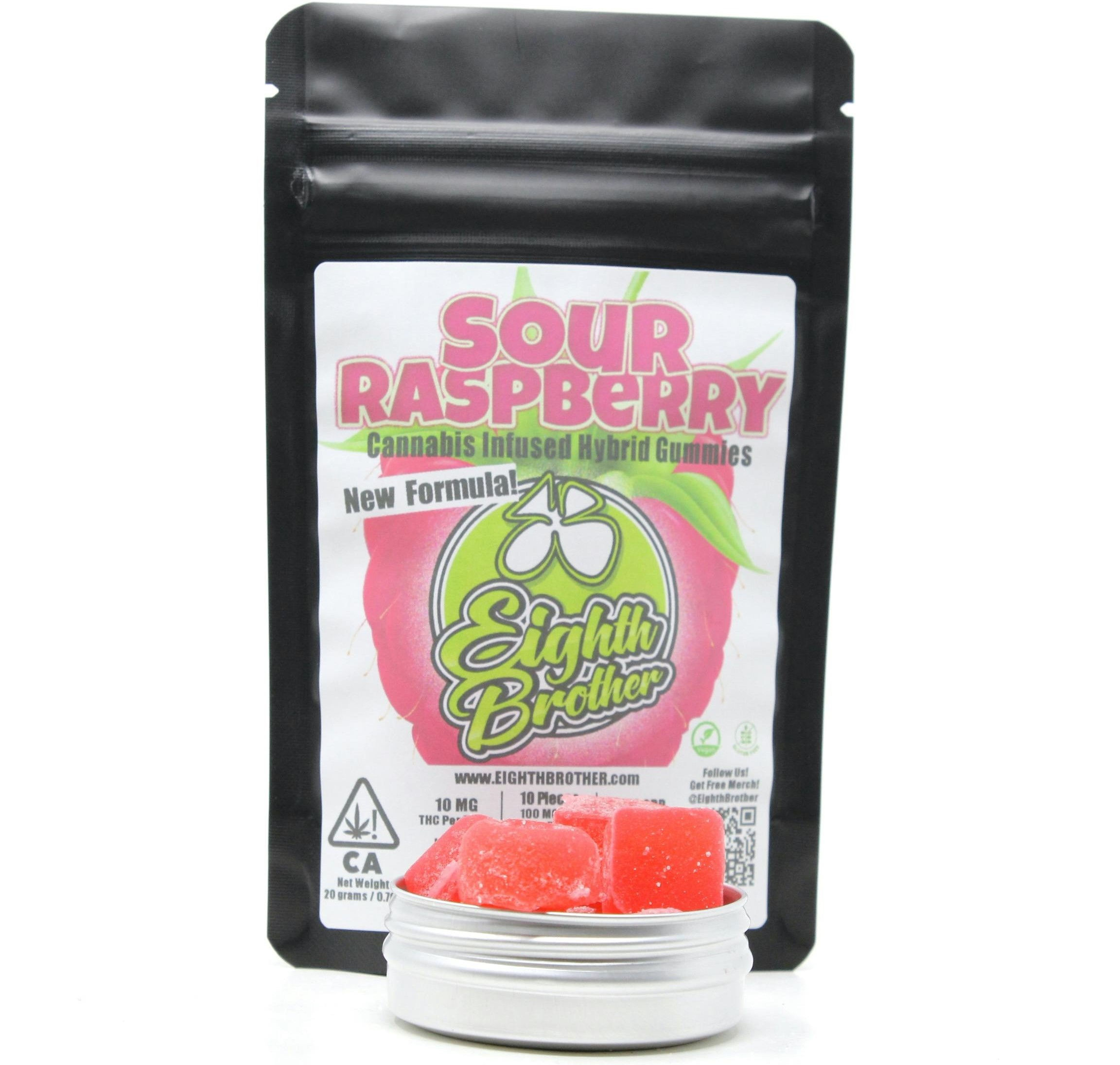 Eighth Brother Gummies Sour Raspberry (H) 100mg