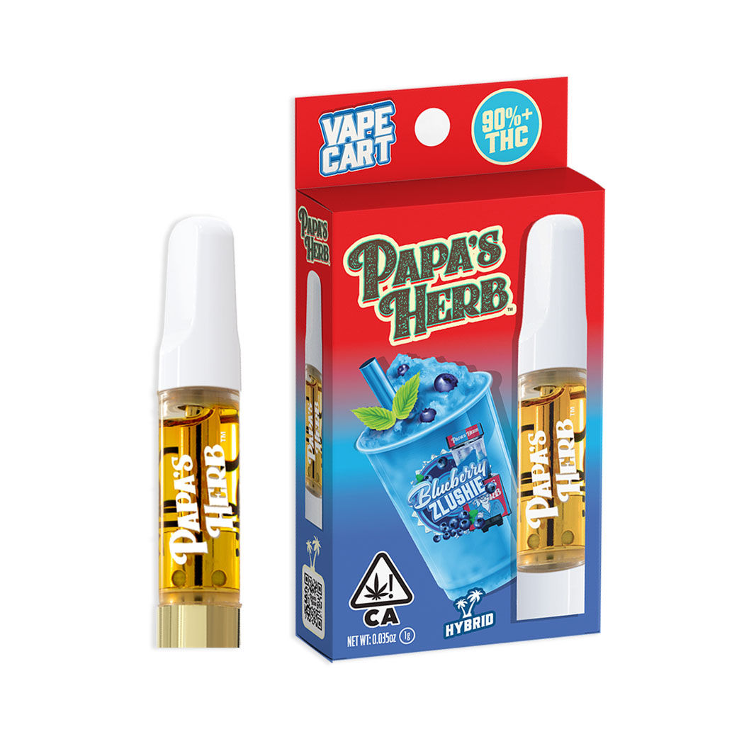 Papa's Herb Cartridge Full Gram Blueberry Zlushie 1g (89.42% THC)