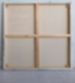 Thumbnail: back of canvas 'The Blues' with wooden frame and db Waterman signature