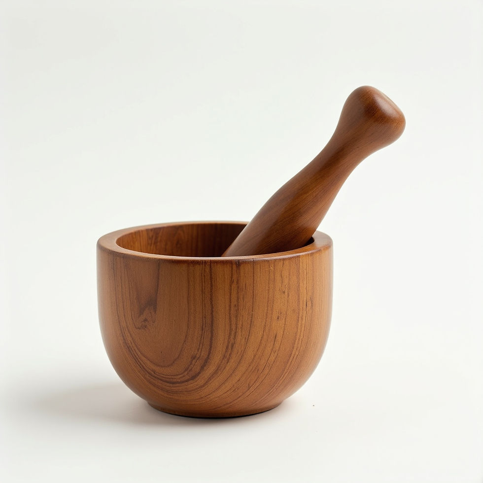 Holz Mörser Set