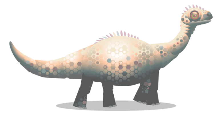 Albino Diplodocus from Load The Ark game