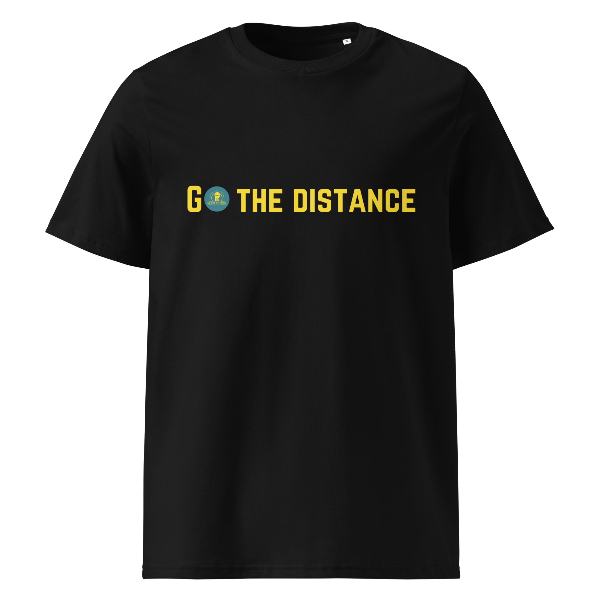 Go The Distance + One Step at a Time - Unisex organic cotton t-shirt (dark)