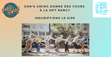 Cours de Lindy Hop : Inscriptions MPT Rancy
