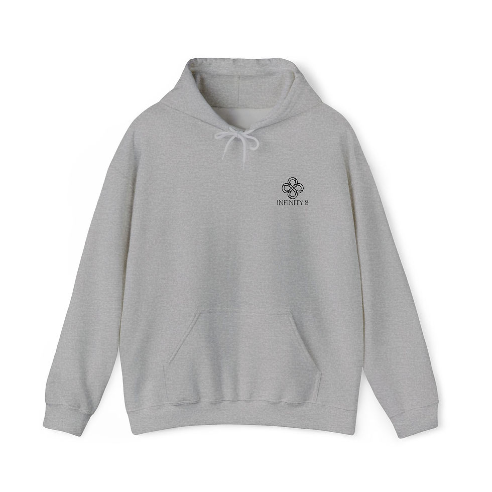 Thumbnail: Minimal Four-Leaf Clover Hoodie — Petite 'Lucky' Chest Logo